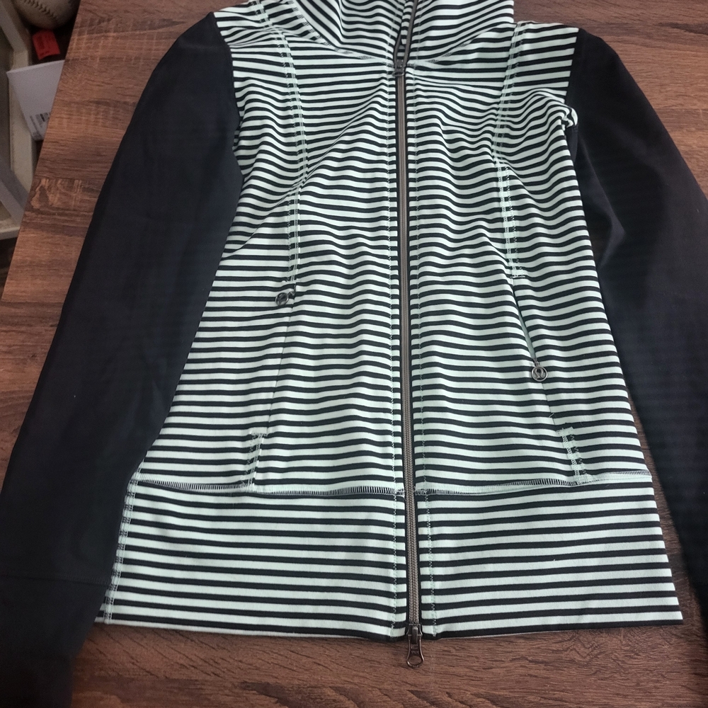 lululemon athletica Striped Black and White Utility Jacket